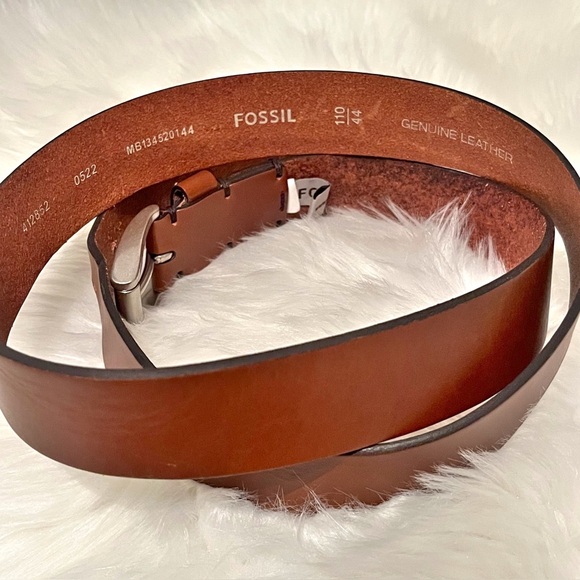 Fossil Brown with Vintage Belts for Men for sale | eBay Fossil Genuine Leather Belt Size 110/44 Brown Cognac Classic Buckle